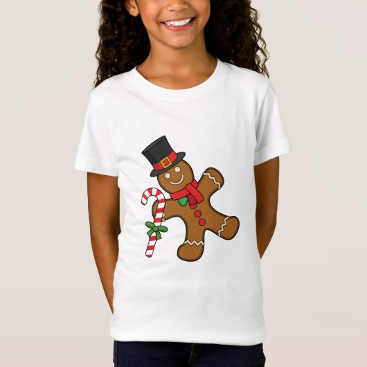 踊りジンジャーブレッドマン Tシャツ (正面)