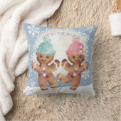 踊りジンジャーブレッドCookieクリスマスジョイ クッション (ブランケット)