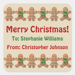 踊りジンジャーブレッドCookie スクエアシール