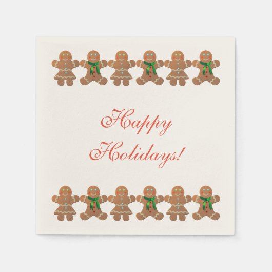 踊りジンジャーブレッドCookie スタンダードカクテルナプキン (正面)