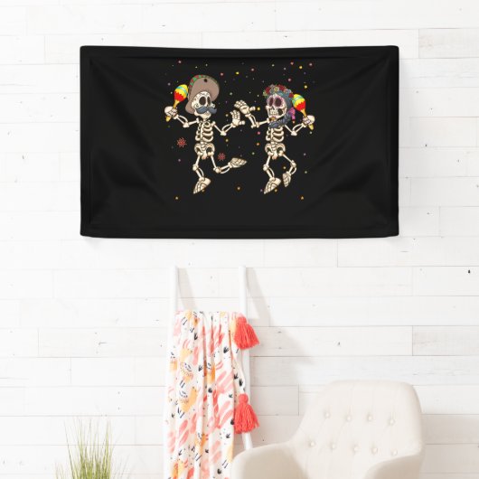 踊りスカルデッドデイウーマンディアデロスムエルトス 横断幕 (インサイチュ)