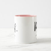 踊りスクリプトレタリング|氏と夫人 ツートーンマグカップ (中央)