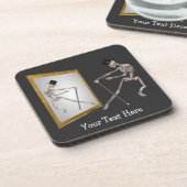 踊りスケルトンおもしろいコースターセット コースター (左側)