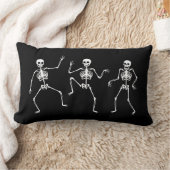 踊りスケルトンおもしろいハロウィン不気味シーズン ランバークッション (ブランケット)