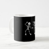 踊りスケルトンおもしろい踊りラバーハロウィーン コーヒーマグカップ (正面左)