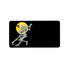 踊りスケルトンのハロウィンラベル ラベル