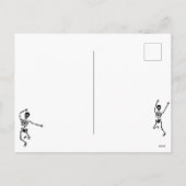 踊りスケルトンのハロウィン不気味シーズン シーズンポストカード (裏面)