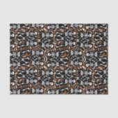 踊りスケルトンのハロウィーンまたは死んだ日 薄葉紙 (正面)