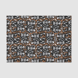 踊りスケルトンのハロウィーンまたは死んだ日 薄葉紙