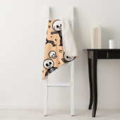 踊りスケルトンのハロウィーンパターンブランケット シェルパブランケット (インサイチュ)