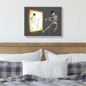 踊りスケルトンイン鏡 キャンバスプリント (インサイチュ (寝室))