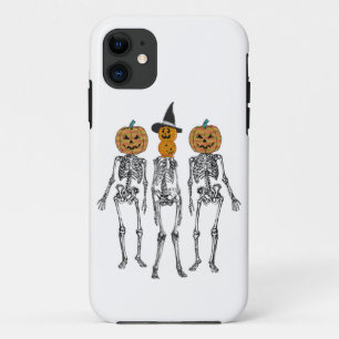 踊りスケルトンカボチャ頭おかしなハロウィーン iPhone 11 ケース