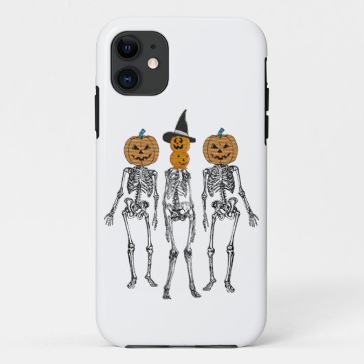 踊りスケルトンカボチャ頭おかしなハロウィーン Case-Mate iPhoneケース (裏面)