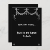 踊りスケルトンガーランドゴシックサンキューカード サンキューカード (正面/裏面)