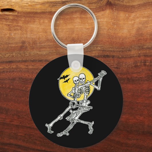 踊りスケルトンキーチェーン キーホルダー (正面)