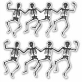 踊りスケルトンクアルテッツハロウィーンサンダー_コーブ シール (正面)