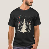 踊りスケルトンクリスマスゴシッククリスマスギフト Tシャツ (正面)