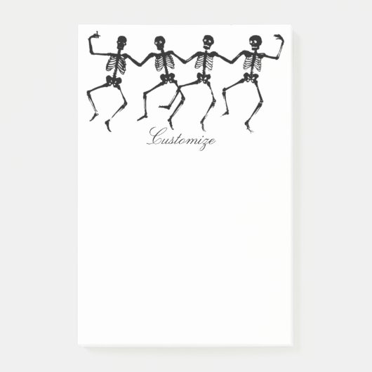 踊りスケルトンズハロウィーンサンダーコーブ ポストイット (正面)