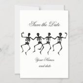 踊りスケルトンズハロウィーンサンダーコーブ マグネット招待状 (正面)