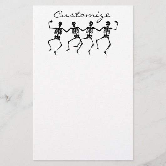 踊りスケルトンズハロウィーンサンダーコーブ 便箋 (正面)