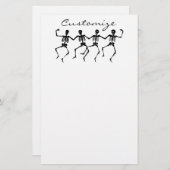 踊りスケルトンズハロウィーンサンダーコーブ 便箋 (正面/裏面)