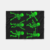 踊りスケルトンダンスチャレンジガールボーイズキッズH フリースブランケット (正面(横))