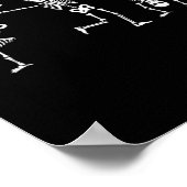 踊りスケルトンダンスチャレンジハロウィンホラー ポスター (角)