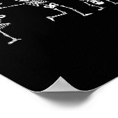 踊りスケルトンダンスチャレンジハロウィンホラー ポスター (角)