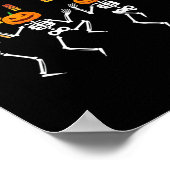 踊りスケルトンダンスチャレンジハロウィンホラー ポスター (角)