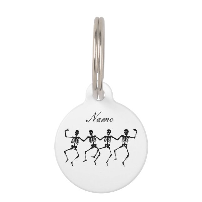 踊りスケルトンハロウィーンサンダー_コーブ ペット　ネームタグ (正面)