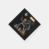 踊りスケルトンハロウィーン紙ナプキンス スタンダードカクテルナプキン (角)