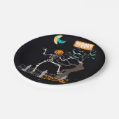 踊りスケルトンハロウィーン紙プレート ペーパープレート (アングル)