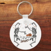 踊りスケルトンハロウィーン キーホルダー (正面)