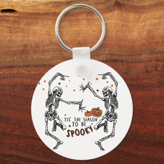 踊りスケルトンハロウィーン キーホルダー (正面)