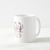 踊りスケルトンハロウィーン コーヒーマグカップ (正面右)