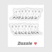 踊りスケルトンハロウィーン シール (シート)