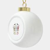 踊りスケルトンハロウィーン セラミックボールオーナメント (右)