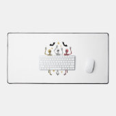 踊りスケルトンハロウィーン デスクマット (キーボード&マウス)