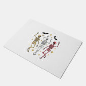 踊りスケルトンハロウィーン ドアマット (アングル)