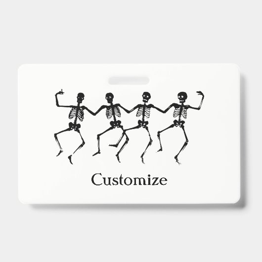 踊りスケルトンハロウィーン バッジ (正面)