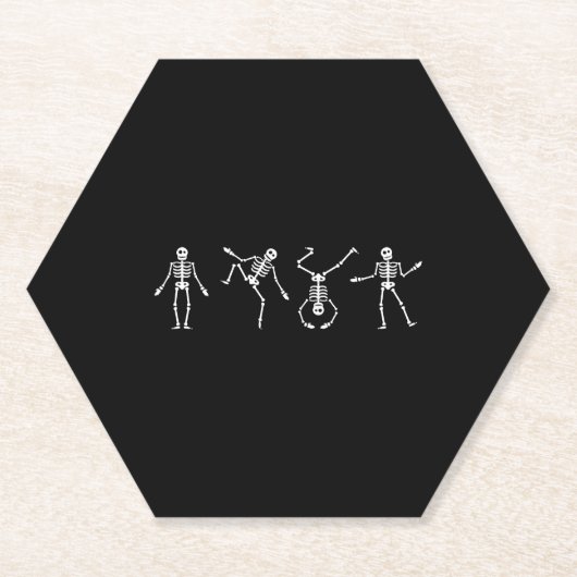 踊りスケルトンハロウィーン ペーパーコースター (正面)