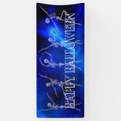 踊りスケルトンハローウィンパーティダンスパーティーシック 横断幕 (縦)