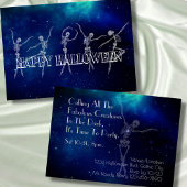 踊りスケルトンハローウィンパーティダンスパーティー カッコいい 招待状