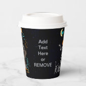 踊りスケルトンハローウィンパーティ紙カップ 紙コップ (左)