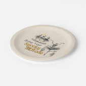 踊りスケルトンハローエンダンスプレート ペーパープレート (アングル)