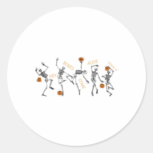 踊りスケルトンバイブル聖句ドライボーン生来活 ラウンドシール (正面)