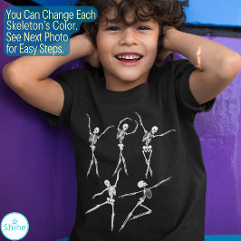 踊りスケルトンバレエおもしろいダンサー不気味幽霊 Tシャツ