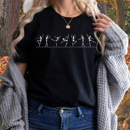 踊りスケルトンバレリーナスバレエ Tシャツ