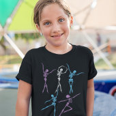 踊りスケルトンバレリーナ不気味なバレエダンサー Tシャツ