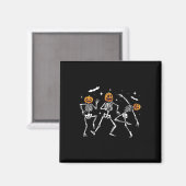 踊りスケルトンパンプキンハロウィーン マグネット (正面/裏面)